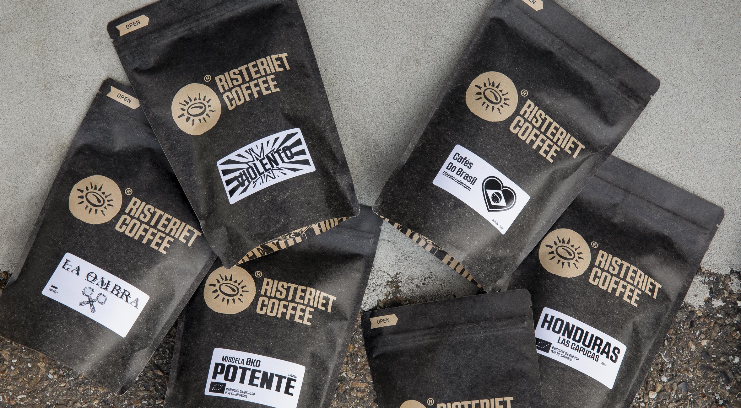 3 poser kaffe fra Risteriet – Få nyristede kaffebønner fra ét af landets bedste mikroristerier! Indløs i kaffebaren på Vesterbro eller på fabrikken i Glostrup